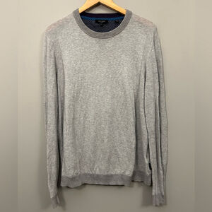 Ted Baker Light Gray Crewneck Sweater Size XL 5